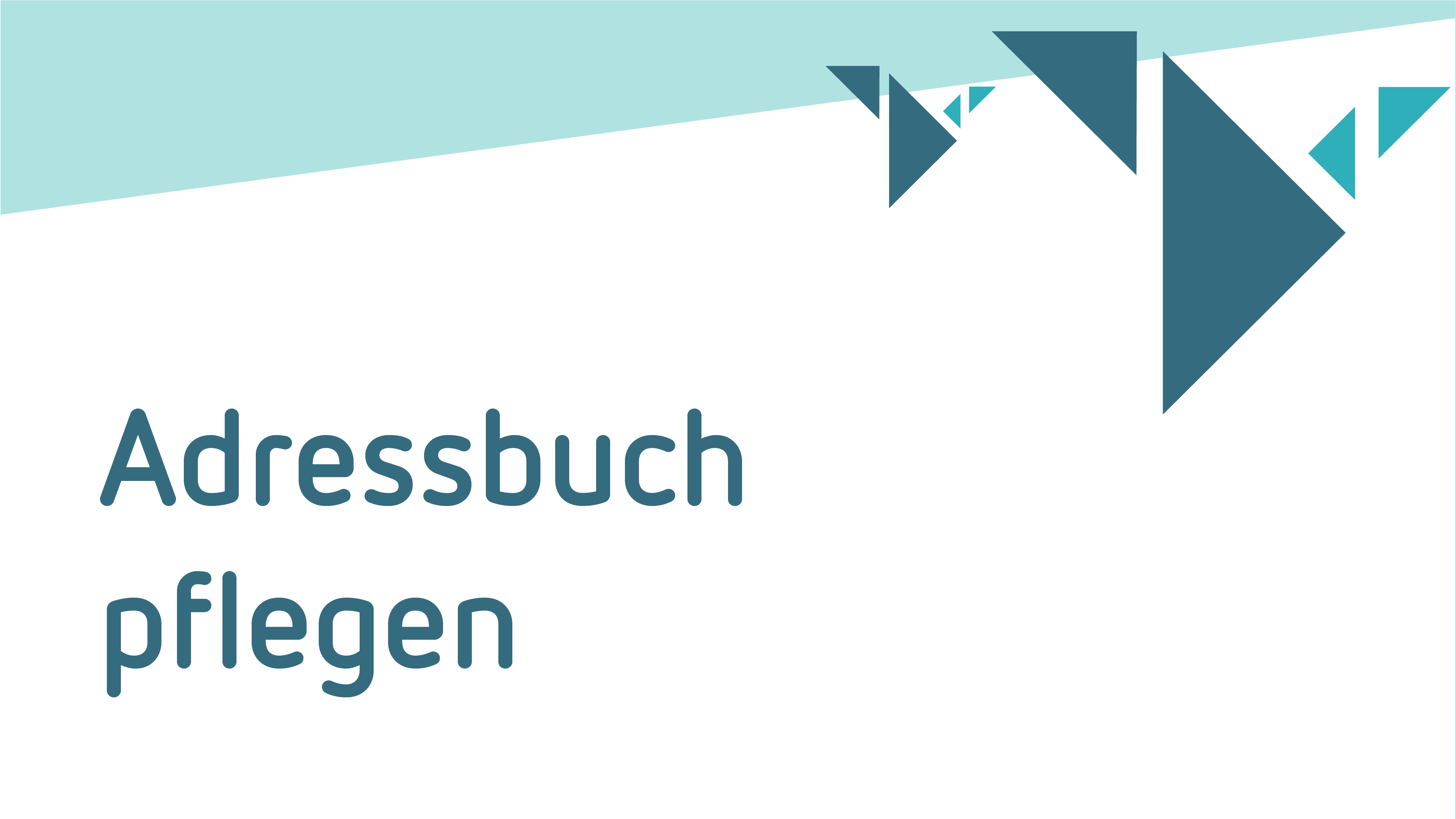 Adressbuch pflegen