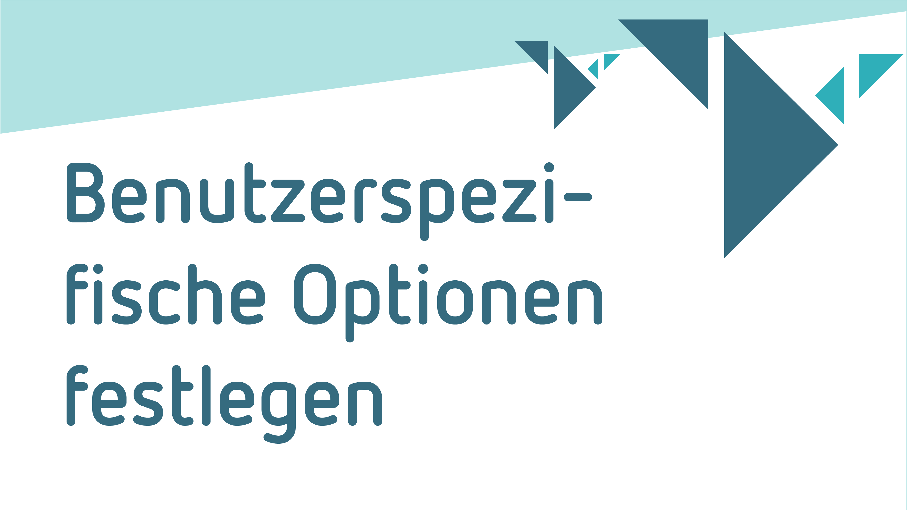 Benutzerspezifische Optionen festlegen